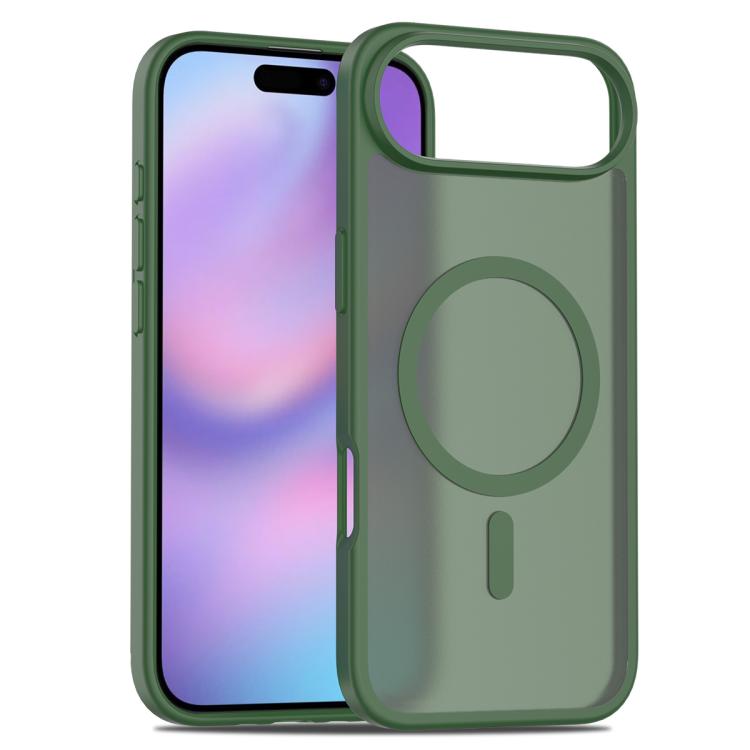 For iPhone Air Skin Feel TPU Hybrid PC MagSafe Phone Case(Dark Green) - iPhone Air Cases by buy2fix | Online Shopping UK | buy2fix