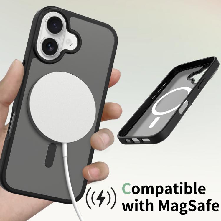 For iPhone 17 Skin Feel TPU Hybrid PC MagSafe Phone Case(Black) - iPhone 17 Cases by buy2fix | Online Shopping UK | buy2fix