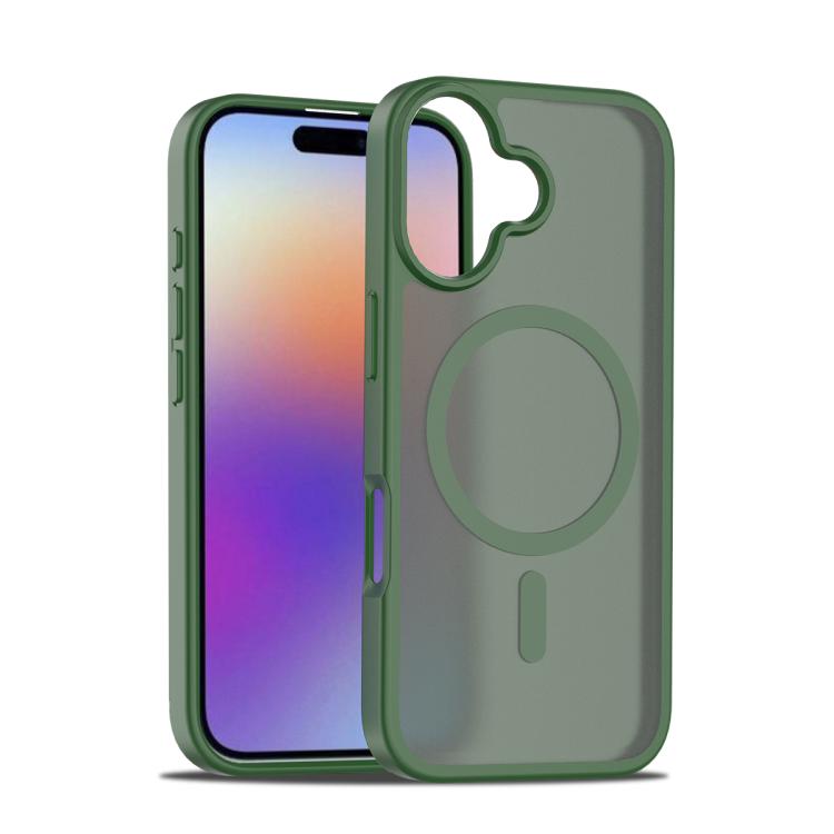 For iPhone 17 Skin Feel TPU Hybrid PC MagSafe Phone Case(Dark Green) - iPhone 17 Cases by buy2fix | Online Shopping UK | buy2fix