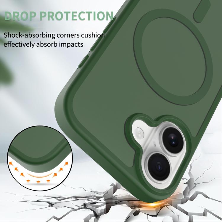 For iPhone 17 Skin Feel TPU Hybrid PC MagSafe Phone Case(Dark Green) - iPhone 17 Cases by buy2fix | Online Shopping UK | buy2fix