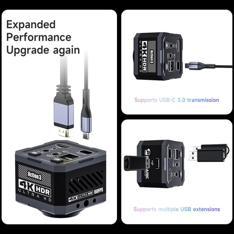 Mechanic Action3 HDMI / USB Thermal Imaging 4K HD Microscope Camera, Plug:EU Plug - Microscope Magnifier Series by MECHANIC | Online Shopping UK | buy2fix