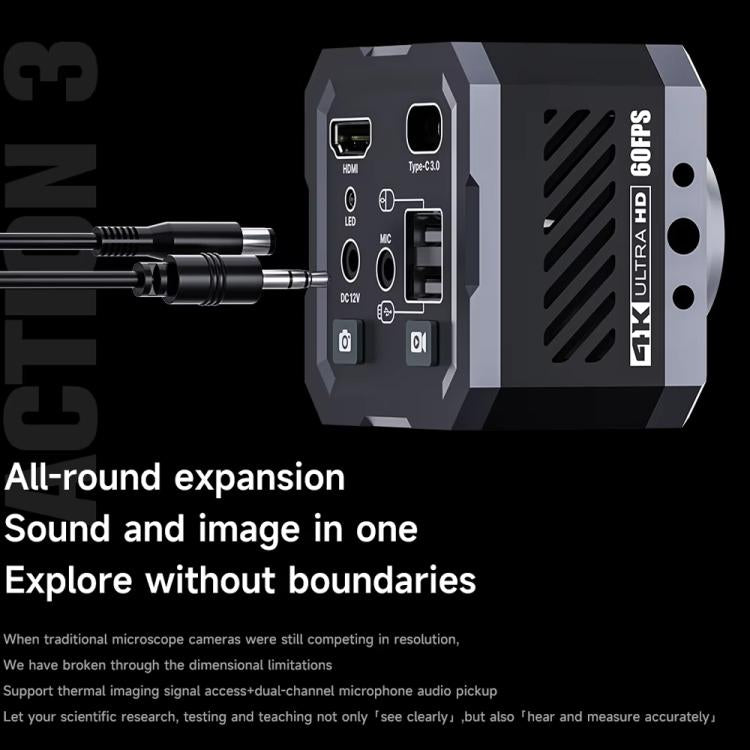 Mechanic Action3 HDMI / USB Thermal Imaging 4K HD Microscope Camera, Plug:EU Plug - Microscope Magnifier Series by MECHANIC | Online Shopping UK | buy2fix