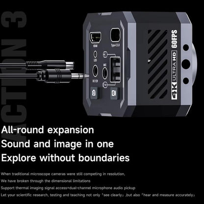 Mechanic Action3 HDMI / USB Thermal Imaging 4K HD Microscope Camera, Plug:EU Plug - Microscope Magnifier Series by MECHANIC | Online Shopping UK | buy2fix