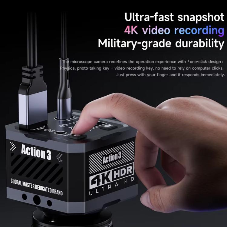 Mechanic Action3 HDMI / USB Thermal Imaging 4K HD Microscope Camera, Plug:US Plug - Microscope Magnifier Series by MECHANIC | Online Shopping UK | buy2fix