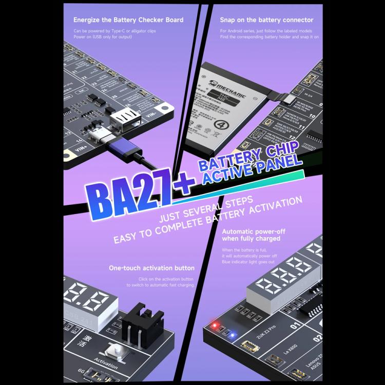 Mechanic BA27+ 4.2V Low Voltage Output Battery Chip Activation Board for iPhone 8-16 Pro Max / Most Android - Test Tools by MECHANIC | Online Shopping UK | buy2fix