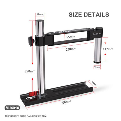 Mijing MJ4010 32mm 360 Universal Metal Swing Arm Liftable Fixed Stand with Slide Rails - Others by MIJING | Online Shopping UK | buy2fix