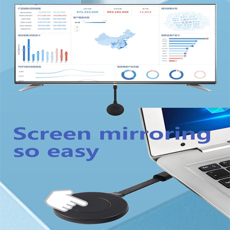 AM18053 1080P HD Type-C Wireless Transmitter and Receiver(Black) - Wireless Display Dongle by buy2fix | Online Shopping UK | buy2fix