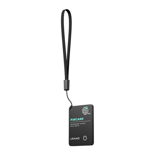 USAMS ZB353 iOS Mini Ultra-thin Card Type Anti-lost Device Location Tracker(Black) - Personal Tracker by USAMS | Online Shopping UK | buy2fix