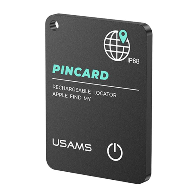 USAMS ZB353 iOS Mini Ultra-thin Card Type Anti-lost Device Location Tracker(Black) - Personal Tracker by USAMS | Online Shopping UK | buy2fix