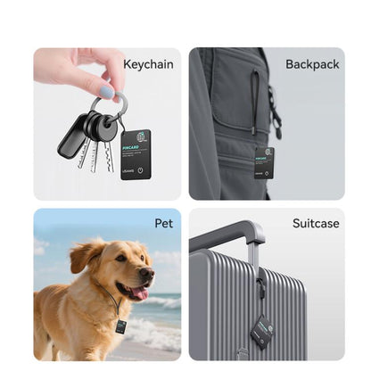 USAMS ZB353 iOS Mini Ultra-thin Card Type Anti-lost Device Location Tracker(Black) - Personal Tracker by USAMS | Online Shopping UK | buy2fix