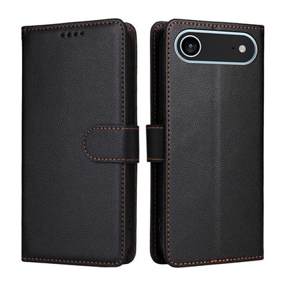 For iPhone Air Litchi Texture RFID Blocking 3-Card Wallet Leather Phone Case(Black) - iPhone Air Cases by buy2fix | Online Shopping UK | buy2fix