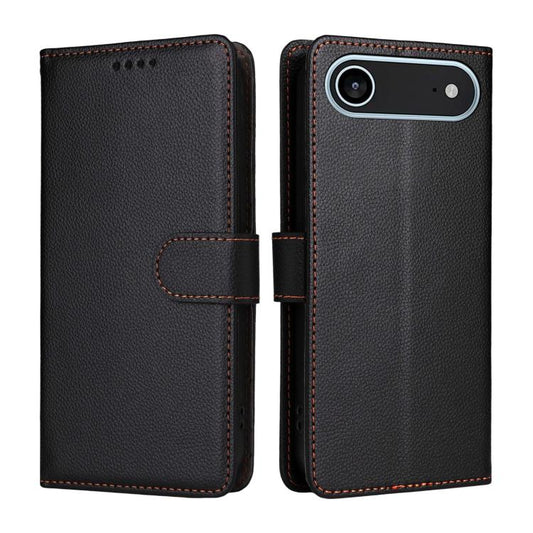 For iPhone Air Litchi Texture RFID Blocking 3-Card Wallet Leather Phone Case(Black) - iPhone Air Cases by buy2fix | Online Shopping UK | buy2fix