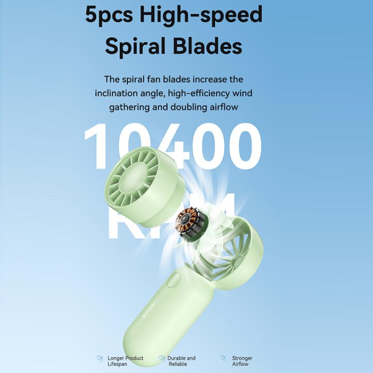 USAMS ZB354 Handheld Mini Pocket Fan(Purple) - Electric Fans by USAMS | Online Shopping UK | buy2fix