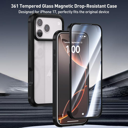For iPhone Air Double-sided Plastic Glass Phone Protective Case(Dark Green) - iPhone Air Cases by buy2fix | Online Shopping UK | buy2fix