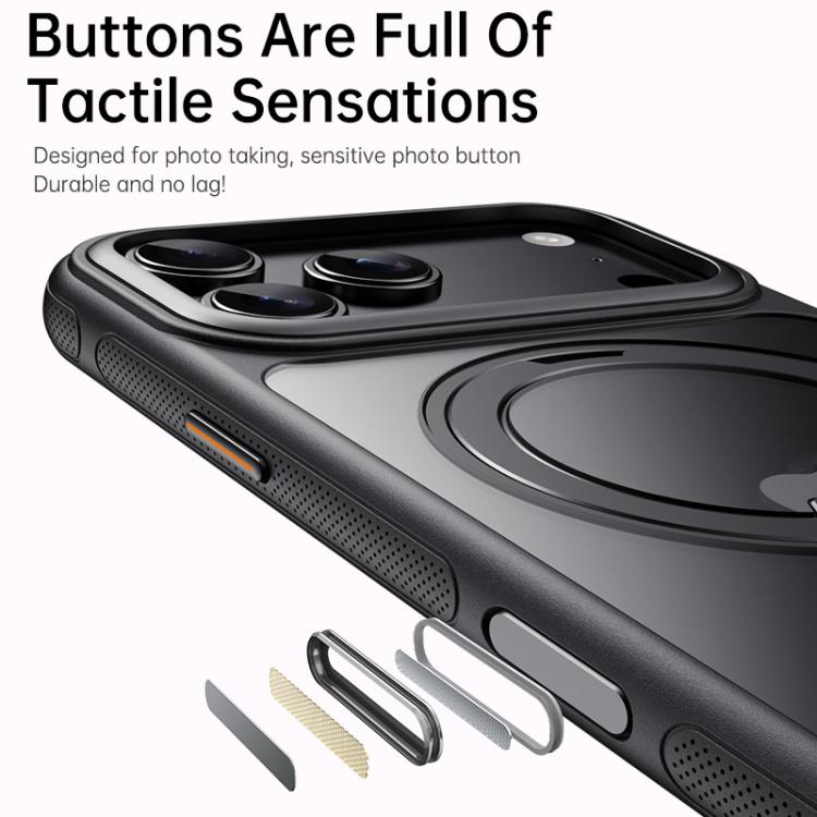 For iPhone 17 Pro Max Gear 360 Rotation MagSafe Holder Phone Case(Black) - iPhone 17 Pro Max Cases by buy2fix | Online Shopping UK | buy2fix