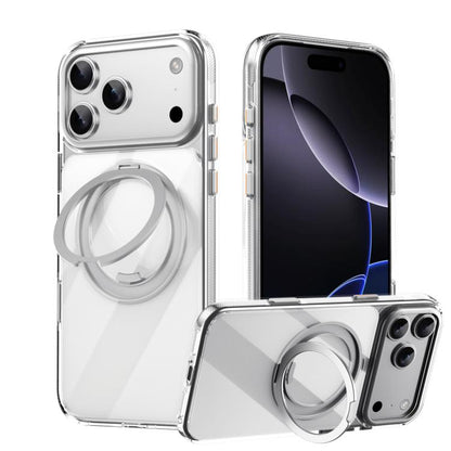 For iPhone 17 Pro Max Gear 360 Rotation MagSafe Holder Phone Case(Transparent) - iPhone 17 Pro Max Cases by buy2fix | Online Shopping UK | buy2fix