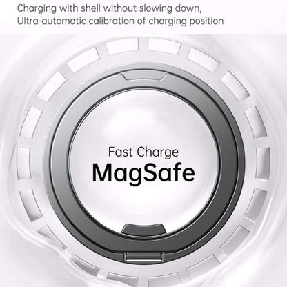 For iPhone 17 Pro Max Gear 360 Rotation MagSafe Holder Phone Case(Transparent) - iPhone 17 Pro Max Cases by buy2fix | Online Shopping UK | buy2fix