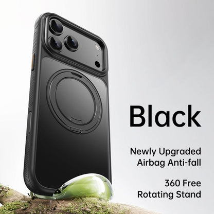 For iPhone 17 Pro Gear 360 Rotation MagSafe Holder Phone Case(Black) - iPhone 17 Pro Cases by buy2fix | Online Shopping UK | buy2fix