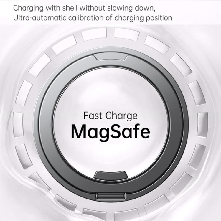 For iPhone 17 Pro Gear 360 Rotation MagSafe Holder Phone Case(Transparent) - iPhone 17 Pro Cases by buy2fix | Online Shopping UK | buy2fix