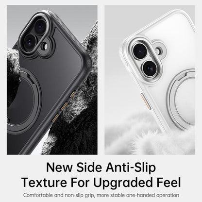 For iPhone 17 Gear 360 Rotation MagSafe Holder Phone Case(Transparent) - iPhone 17 Cases by buy2fix | Online Shopping UK | buy2fix