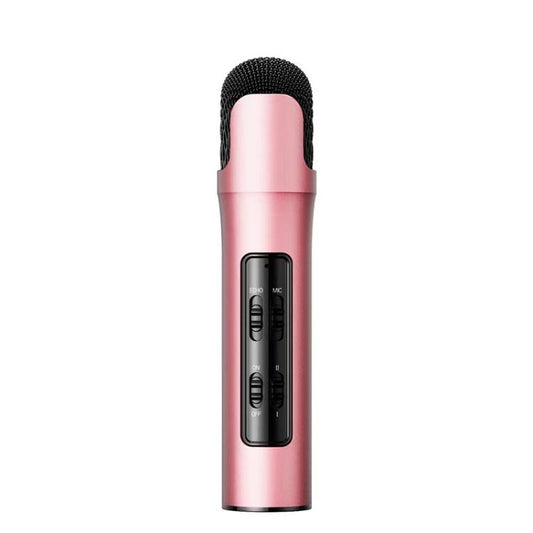 Lebo P1 Karaoke Microphone Audio Home Bluetooth Wireless Microphone(Pink) - Microphone by buy2fix | Online Shopping UK | buy2fix