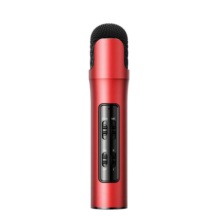 Lebo P1 Karaoke Microphone Audio Home Bluetooth Wireless Microphone(Red) - Microphone by buy2fix | Online Shopping UK | buy2fix