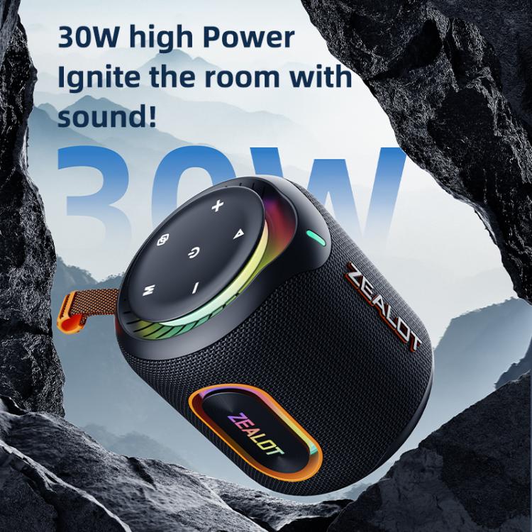 Zealot M1 30W Portable Outdoor IPX6 RGB Stereo Bluetooth Speaker(Grey) - Waterproof Speaker by ZEALOT | Online Shopping UK | buy2fix