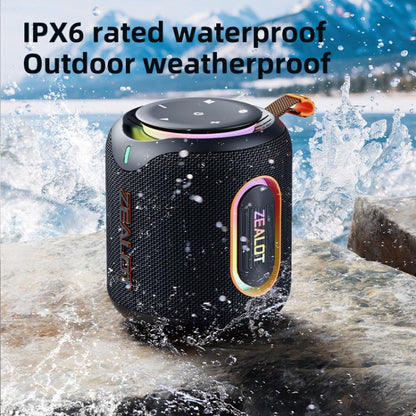 Zealot M1 30W Portable Outdoor IPX6 RGB Stereo Bluetooth Speaker(Grey) - Waterproof Speaker by ZEALOT | Online Shopping UK | buy2fix