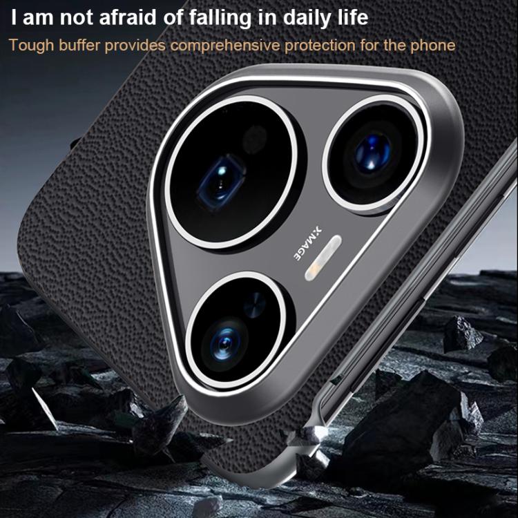 For Huawei Pura 80 Pro / Pura 80 Pro+ 5G SULADA Frameless Top Layer Cowhide Leather PC Phone Case(Black) - Huawei Cases by SULADA | Online Shopping UK | buy2fix