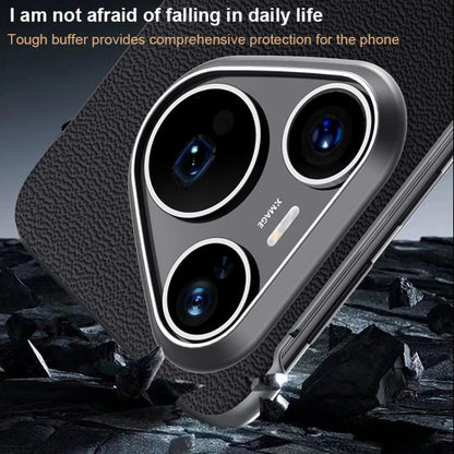 For Huawei Pura 80 5G SULADA Frameless Top Layer Cowhide Leather PC Phone Case(Black) - Huawei Cases by SULADA | Online Shopping UK | buy2fix