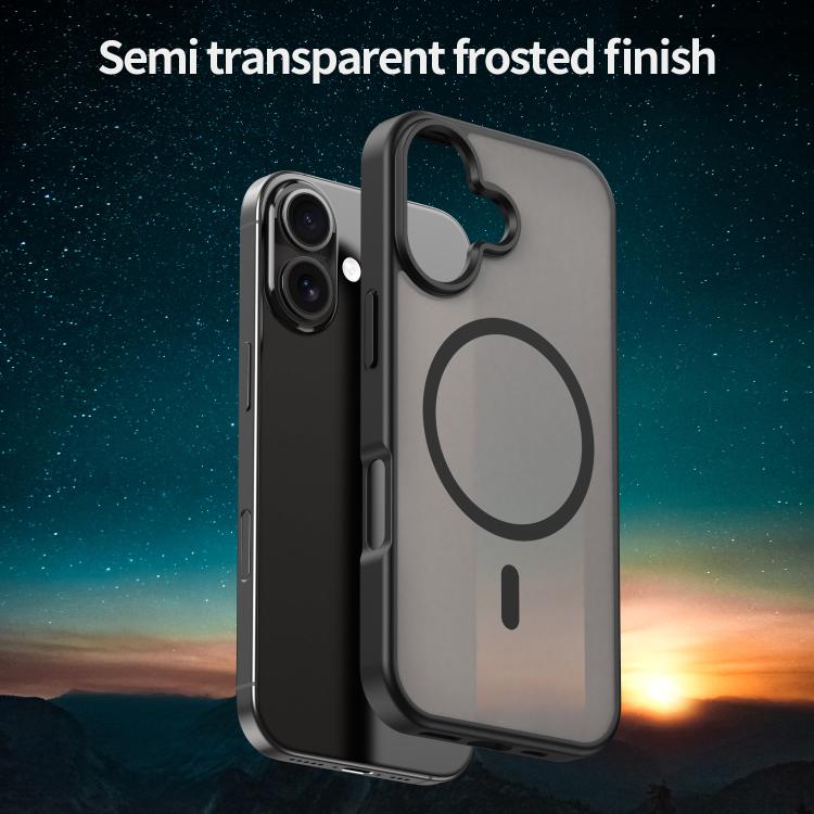 For iPhone 17 Fanying Series PC Hybrid TPU Translucent Frosted MagSafe Phone Case(Translucent Black) - iPhone 17 Cases by buy2fix | Online Shopping UK | buy2fix