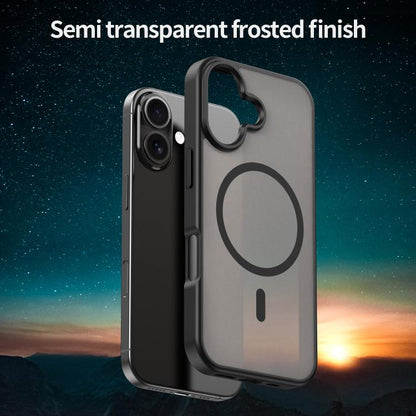 For iPhone 17 Fanying Series PC Hybrid TPU Translucent Frosted MagSafe Phone Case(Translucent Black) - iPhone 17 Cases by buy2fix | Online Shopping UK | buy2fix