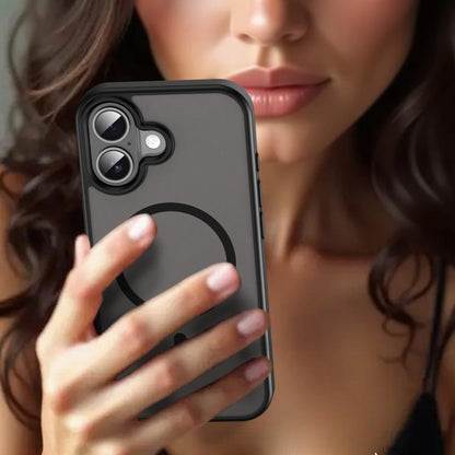 For iPhone 17 Fanying Series PC Hybrid TPU Translucent Frosted MagSafe Phone Case(Translucent Black) - iPhone 17 Cases by buy2fix | Online Shopping UK | buy2fix