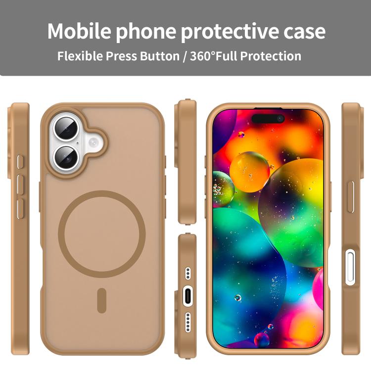 For iPhone 17 Fanying Series PC Hybrid TPU Translucent Frosted MagSafe Phone Case(Desert Gold) - iPhone 17 Cases by buy2fix | Online Shopping UK | buy2fix