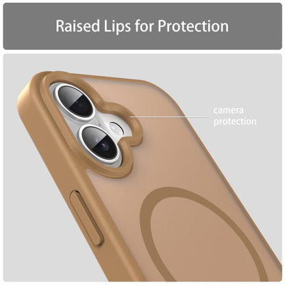 For iPhone 17 Fanying Series PC Hybrid TPU Translucent Frosted MagSafe Phone Case(Desert Gold) - iPhone 17 Cases by buy2fix | Online Shopping UK | buy2fix