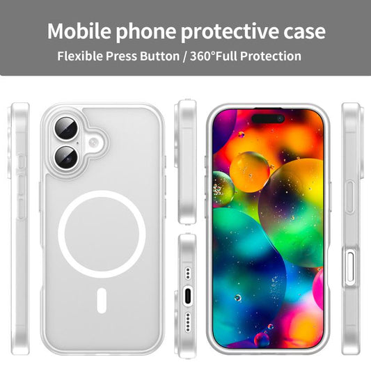 For iPhone 17 Fanying Series PC Hybrid TPU Translucent Frosted MagSafe Phone Case(Matte White) - iPhone 17 Cases by buy2fix | Online Shopping UK | buy2fix