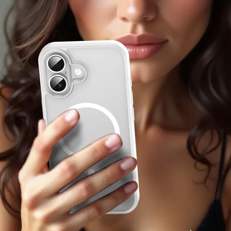 For iPhone 17 Fanying Series PC Hybrid TPU Translucent Frosted MagSafe Phone Case(Matte White) - iPhone 17 Cases by buy2fix | Online Shopping UK | buy2fix
