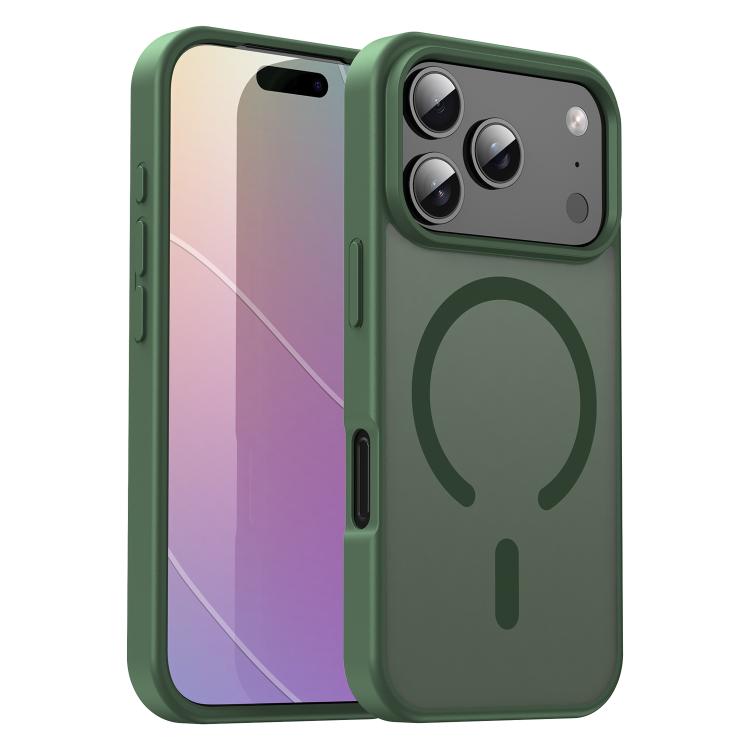 For iPhone 17 Pro Fanying Series PC Hybrid TPU Translucent Frosted MagSafe Phone Case(Olive Green) - iPhone 17 Pro Cases by buy2fix | Online Shopping UK | buy2fix