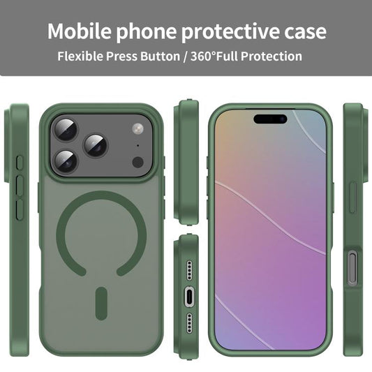 For iPhone 17 Pro Fanying Series PC Hybrid TPU Translucent Frosted MagSafe Phone Case(Olive Green) - iPhone 17 Pro Cases by buy2fix | Online Shopping UK | buy2fix