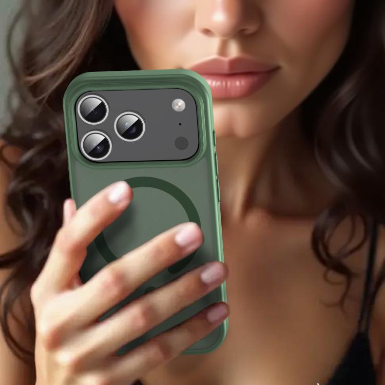 For iPhone 17 Pro Fanying Series PC Hybrid TPU Translucent Frosted MagSafe Phone Case(Olive Green) - iPhone 17 Pro Cases by buy2fix | Online Shopping UK | buy2fix