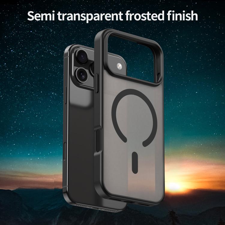 For iPhone 17 Pro Max Fanying Series PC Hybrid TPU Translucent Frosted MagSafe Phone Case(Translucent Black) - iPhone 17 Pro Max Cases by buy2fix | Online Shopping UK | buy2fix