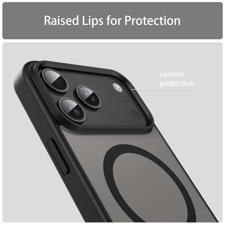 For iPhone 17 Pro Max Fanying Series PC Hybrid TPU Translucent Frosted MagSafe Phone Case(Translucent Black) - iPhone 17 Pro Max Cases by buy2fix | Online Shopping UK | buy2fix