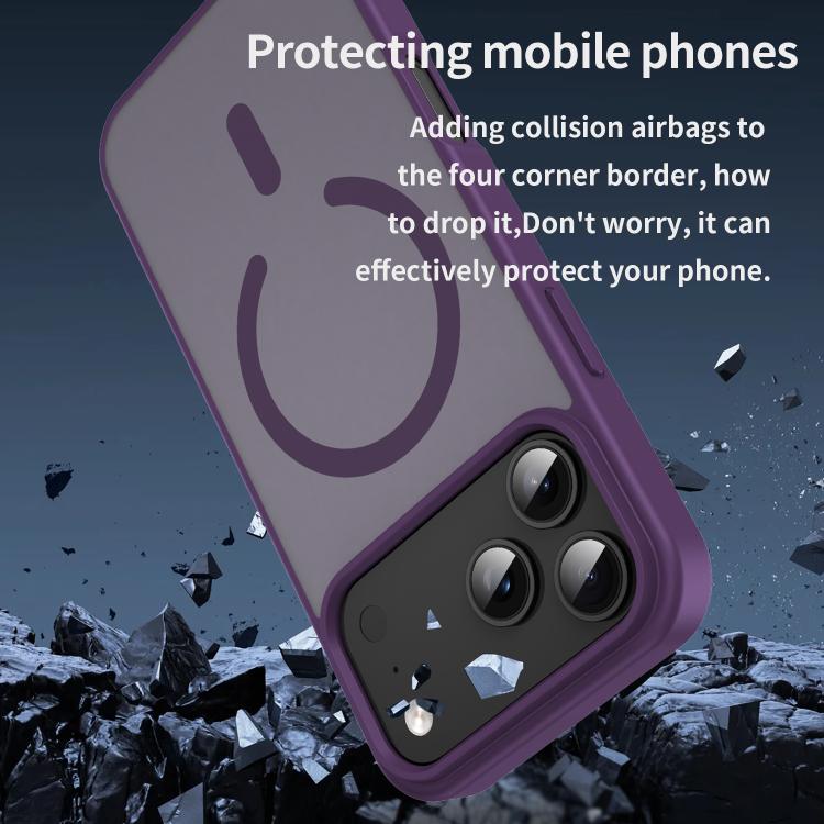 For iPhone 17 Pro Max Fanying Series PC Hybrid TPU Translucent Frosted MagSafe Phone Case(Crystal Purple) - iPhone 17 Pro Max Cases by buy2fix | Online Shopping UK | buy2fix