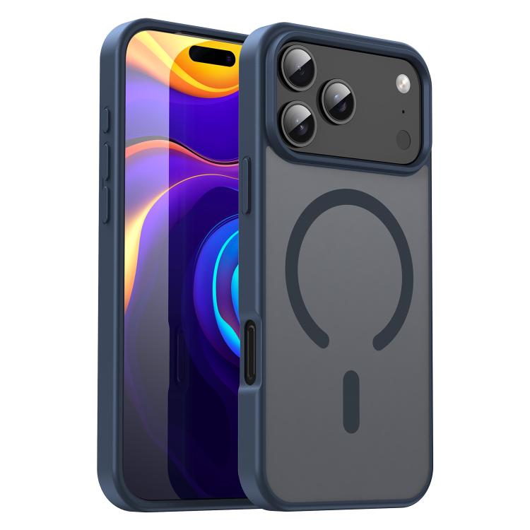 For iPhone 17 Pro Max Fanying Series PC Hybrid TPU Translucent Frosted MagSafe Phone Case(Cyan Blue) - iPhone 17 Pro Max Cases by buy2fix | Online Shopping UK | buy2fix