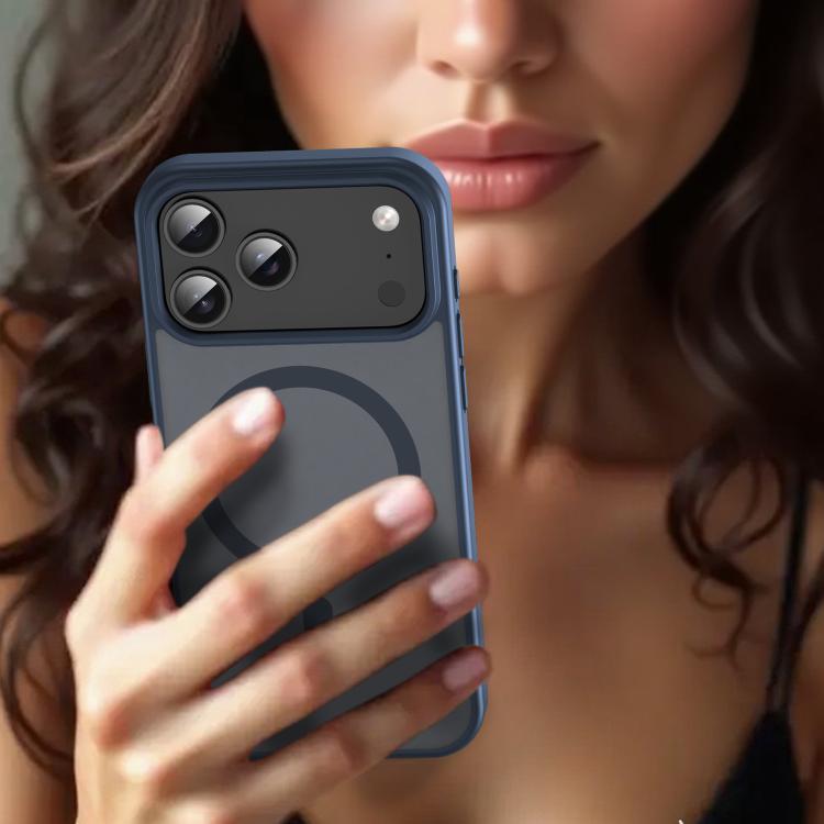 For iPhone 17 Pro Max Fanying Series PC Hybrid TPU Translucent Frosted MagSafe Phone Case(Cyan Blue) - iPhone 17 Pro Max Cases by buy2fix | Online Shopping UK | buy2fix