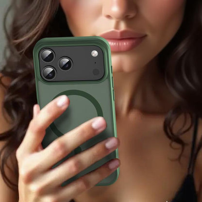 For iPhone 17 Pro Max Fanying Series PC Hybrid TPU Translucent Frosted MagSafe Phone Case(Olive Green) - iPhone 17 Pro Max Cases by buy2fix | Online Shopping UK | buy2fix