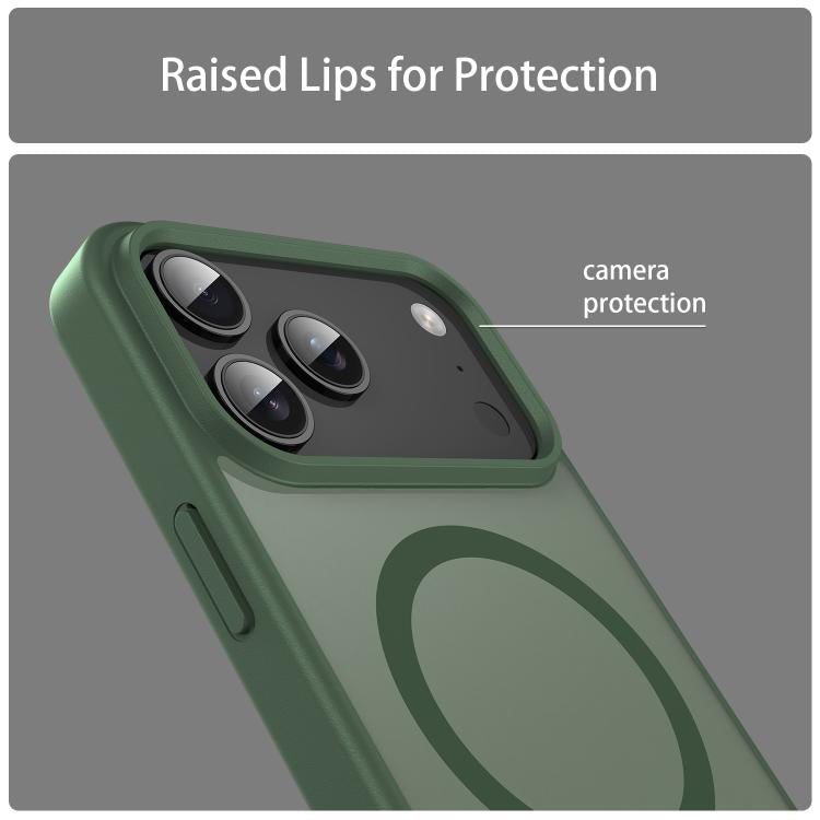 For iPhone 17 Pro Max Fanying Series PC Hybrid TPU Translucent Frosted MagSafe Phone Case(Olive Green) - iPhone 17 Pro Max Cases by buy2fix | Online Shopping UK | buy2fix