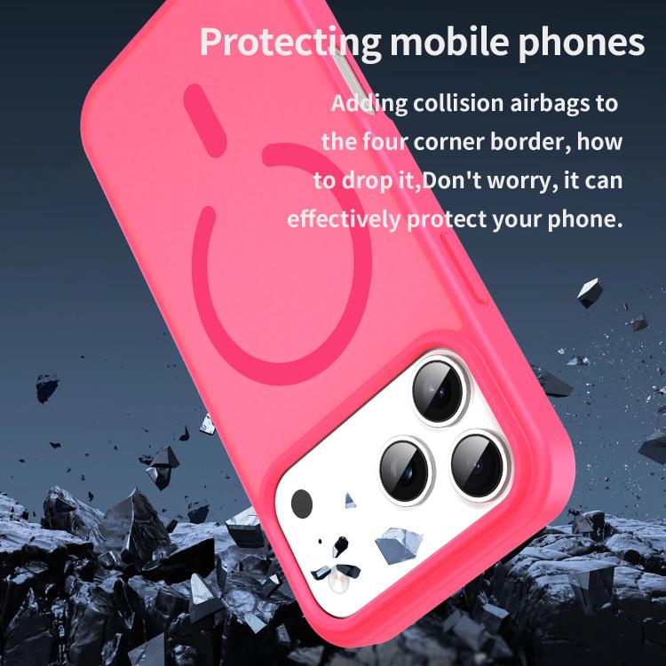 For iPhone 17 Pro Max Fanying Series PC Hybrid TPU Translucent Frosted MagSafe Phone Case(Rose Red) - iPhone 17 Pro Max Cases by buy2fix | Online Shopping UK | buy2fix