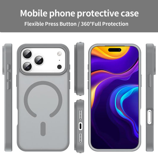 For iPhone 17 Pro Max Fanying Series PC Hybrid TPU Translucent Frosted MagSafe Phone Case(Silver Grey) - iPhone 17 Pro Max Cases by buy2fix | Online Shopping UK | buy2fix