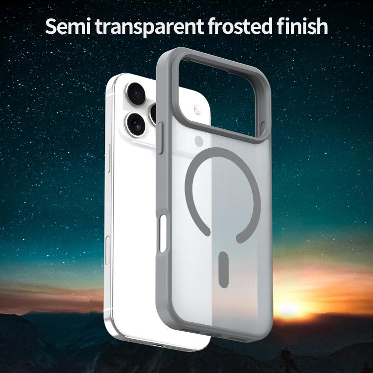 For iPhone 17 Pro Max Fanying Series PC Hybrid TPU Translucent Frosted MagSafe Phone Case(Silver Grey) - iPhone 17 Pro Max Cases by buy2fix | Online Shopping UK | buy2fix